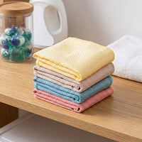 Aquatic Scale Microfibre Cloth, 30x40cm Microfibre Cloth for Glass and Kitchen, Clear Cleaning Cloths, No-Shed and Machine Washable