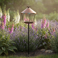 Metal Bird Feeder Powder Coated Garden Bird Feeder Weatherproof for Yard, Patio
