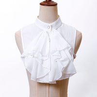 Vintage Court Ruffled Collar Chiffon Shirt Fake Collar - Gothic Cosplay Accessory