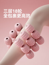 朗威腿部按摩器瘦腿神器环形夹腿滚轮滚轴滚腿撸小腿肌肉放松拉伸