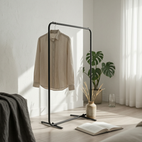 Single-Rod Clothes Rail Floor-Standing Clothing Rack Narrow outline for Students