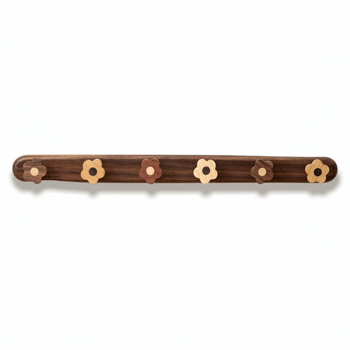 Coat Rack with Flower Hooks Decorative Flower Coat Rack Rustic for Entryway