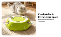 Cat Toy with Retractable Play Track | Rechargeable Kit, Low-Profile Compact Design, 6-Hole Cat Teaser Toy, for Boredom Relief