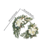 Chair Back Floral Decoration White Decorations Realistic for Brides