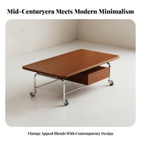 Movable with casters double-decker Oval Cart mid-1900sera Modern design Center Table Easy Assembly Household Furniture for Homeowners, Interior Design aficionados, Apartment Dwellers, Living Room, Lounge, Reception Area, Office