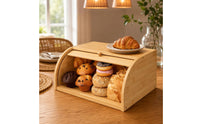 Hinged-Lid Bread Box Rounded side_panel Kitchen Organizer Rectangular