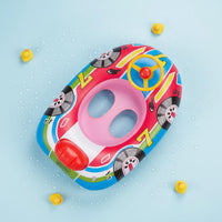 Thickened Material Kids Pool Buoy with Steering Wheel Leak-Proof Inflatable Car Boat Skin-Friendly Toddler Swim Seat for Toddlers, Babies, Beach, Summer Vacation