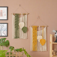 Boho Wall Tapestry Handmade Room Decoration Tassel Design for Rental Home