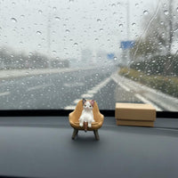 Aesthetic Decor Cartoon Cat Car Ornament Funny Cute Kitten Car Statue Easy to Install for Center Console