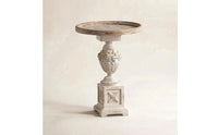 Accent Table with Pedestal Base Carved Round Side Table Decorative for Boutique