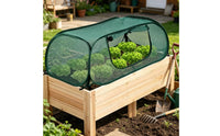 Raised Mesh Cover Cage Zippered Raised Bed Cover Foldable Vegetable Mesh Enclosure