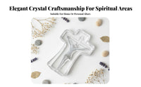 Minimalist Design Crystal Cross Ornament Giftable Crystal Standing Cross Symbol of Faith for Christians, Women, Desktop, Prayer Room, Office