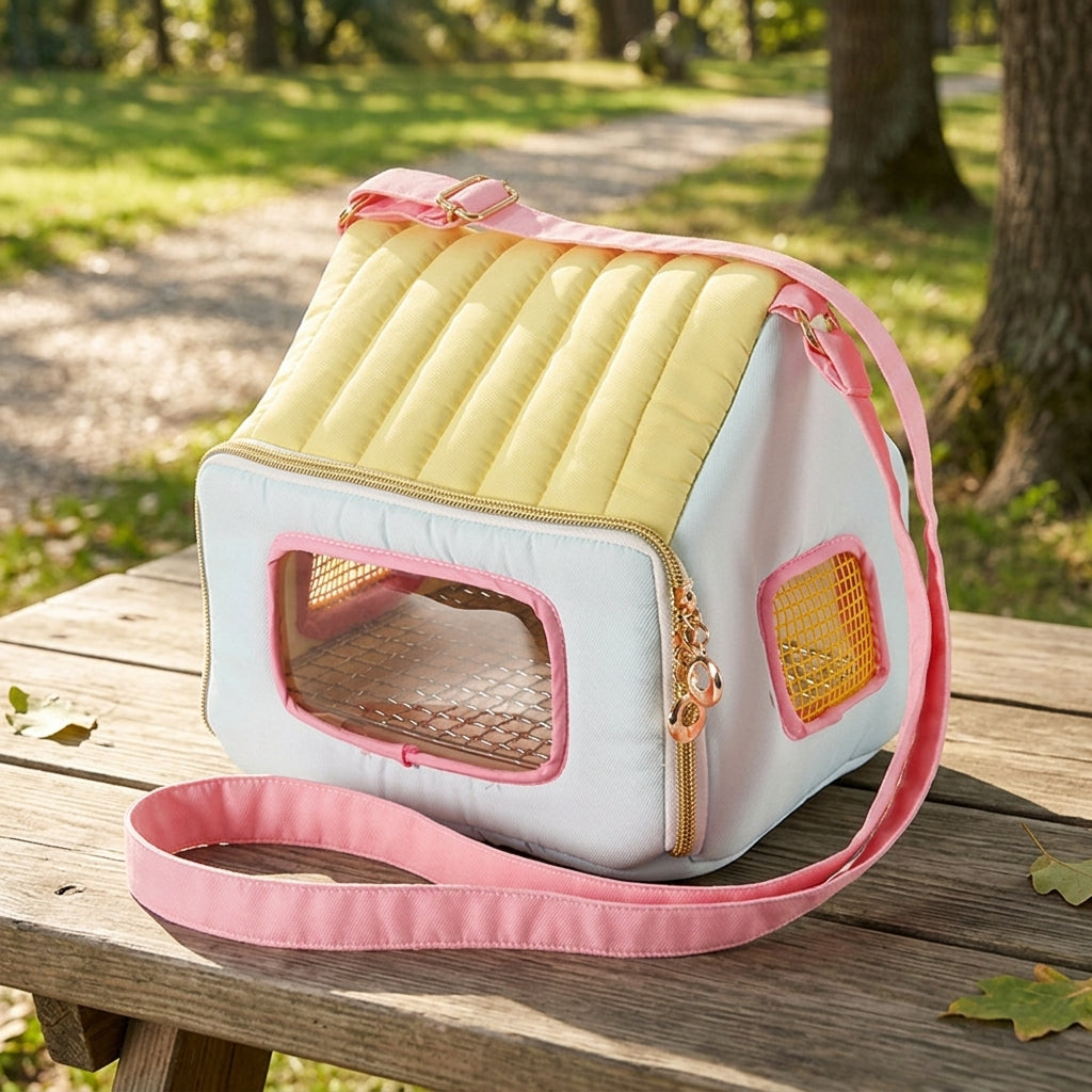Parrot Travel Bag for Cockatiel and Parakeet Travel Bag, Bird Outing Bag with Standing Perch, Removable Tray and Shoulder Strap for Small Bird