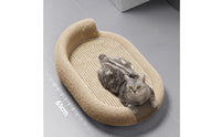 Soft-Textured Cat Scratcher Lounge Oval Cat Scratcher Bed Soft Pet Furniture Cozy for Indoor