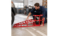 Car Service Ramp Sloped Hydraulic Car Ramp Garage Equipment Measured Markings Heavy Duty Steel
