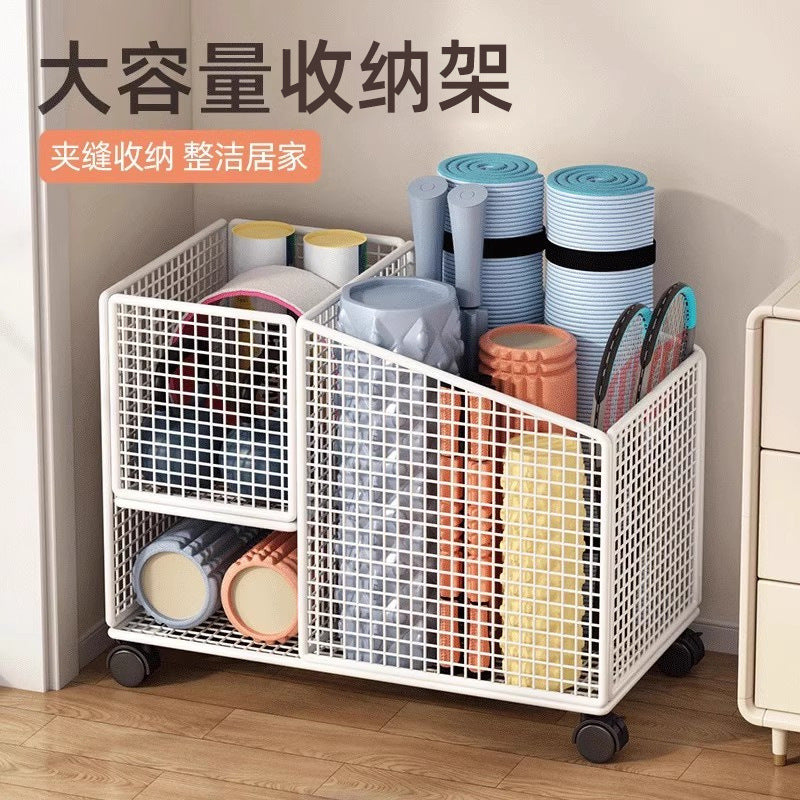 Metal Storage Rack for Fitness Equipment and Yoga Mats