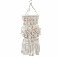 Nordic Inspired Macrame Lamp Shade Handmade Macrame Lampshade Handwoven Bohemian Hanging Lamp Shade Decorative Accent for Bedroom, Cafe