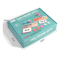 Ten-Frame Counting Toy Printed Numerals Number Peg Board Place Value