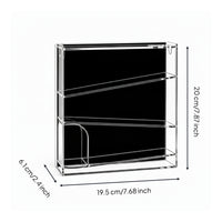 Display Box with Slanted Tracks Clear Golf Ball Display Box Space-Saving Golf Ball Holder for Collectors, Pro Shop