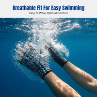 Swimming Gloves, Webbed Hand Fins, Aquatic Training, Breathable, Unisex