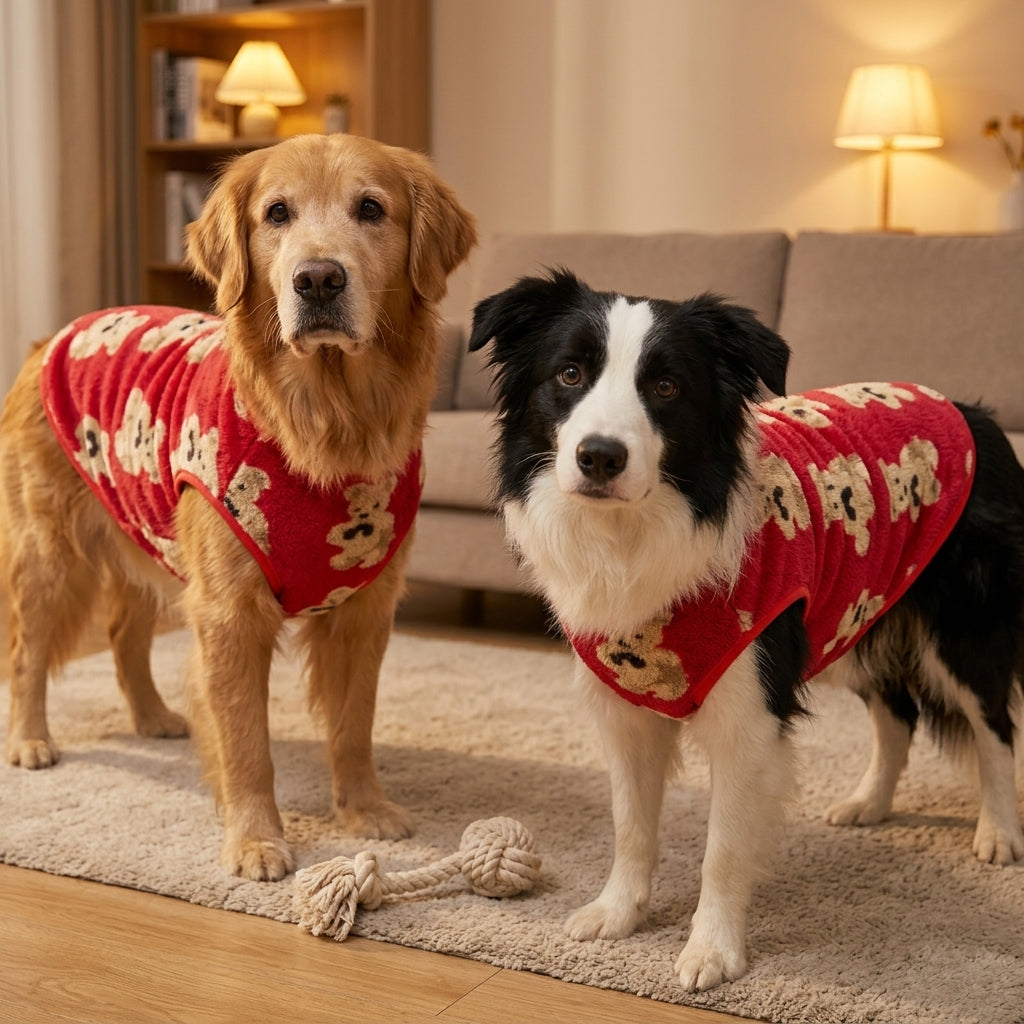 Winter Warm Dog Vest, Casual Style Polyester Anti-Shedding Dog Coat, Unisex Husky Clothing for Golden Retriever and Labrador Clothing Needs