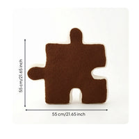Puzzle Cushion Textured Puzzle Piece Pillow Cozy Back Cushion for Sofa, Dorm Room