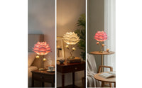 Decorative Floral Table Lamp Ambient Flower Table Lamp Romantic Floral Desk Light Sculptural for Bedroom, Living Room, Reading Nook
