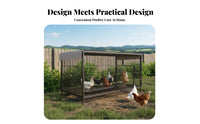 Large Metal Chicken Enclosure Weatherproof Poultry Enclosure Lockable Door