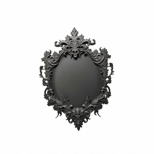 Oval Picture Frame Leaf Border Baroque Frame Carved Look Portrait Holder