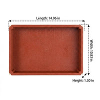 Plant Saucers Made of Heavy Duty Frosted Resin, Drip Tray with Raised Edge, Water Tray and Plant Trays for Outdoor Garden Floor Standing
