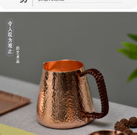 纯铜手工功夫茶具 加厚紫铜分茶器公道杯