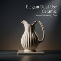Ceramic Vase Teapot, White Porcelain, Modern Minimalist