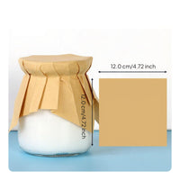 Pudding Container Sealing Paper, Clear Lid, Dessert Decor