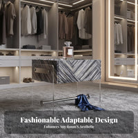 Curved Framed emphasize Table Light Luxury & aesthetic Nightstand Space-Saving for Living Room