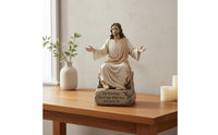 Seated Jesus Statue European Design Home Decoration Gift of Faith for Christians