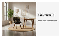 Upholstered Swivel Stool with Cutout Back Multi-Purpose for Study Room, Bedroom