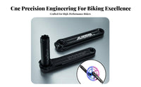 Road Bike Crankset Lightweight Design Hollow Arm Crankset Anodized Finish Drivetrain Components for Biking Enthusiasts, Competitive