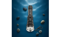 Aluminum-Alloy Dive Light with Side Switch Rechargeable Diving Flashlight Long-Range Diving Torch Portable for Boaters