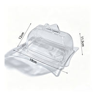 Covered Butter Dish Fitted Lid Cheese Dome Raised Edges