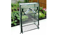 Three-Tier Greenhouse Shelf Clear PVC Plant Greenhouse Shelf Wire-Mesh Shelves