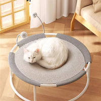 Cat Bed and Cat Tree Combo with Hammock, Breathable Fabric, for Outdoor Summer Use