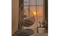 Cushioned Hanging Chair with Stand Comfortable Egg Chair with Stand Comfy Furniture Sturdy for Backyard