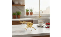 2 Pieces Bee Sugar Jar Luxury Design Gold Bee Jar for Tabletop