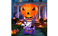 Spooky Inflatable Hot Air Balloon Giant Inflatable Jack-O'-Lantern Lighted Jack-O'-Lantern Inflate for Porch