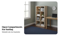 Freestanding interlocking Cube Organizer adaptable Use shelving unit Openrear design Shelving Unit Easy Assembly for Book Lovers, Homeowners, Kid's Room, Bedroom, away fromice, Entryway