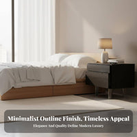 Single-Drawer End Table Minimalist Design Nightstand Light Luxury Aesthetic