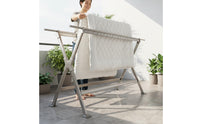 Space Saving Foldable Clothes Drying Rack Heavy Duty Freestanding Clothes Horse Easy Assembly Extendable Garment Rack Large Capacity for Balcony, Indoor, Outdoor