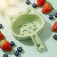 Compact Fruit Drainer Basket Hanging Drainer Basket with Tray for Kitchen, Apartment, Dorm