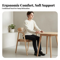 Upholstered Side Chair Modern Design Seating Furniture Minimalist Aesthetic Curved Backrest for Interior Designers