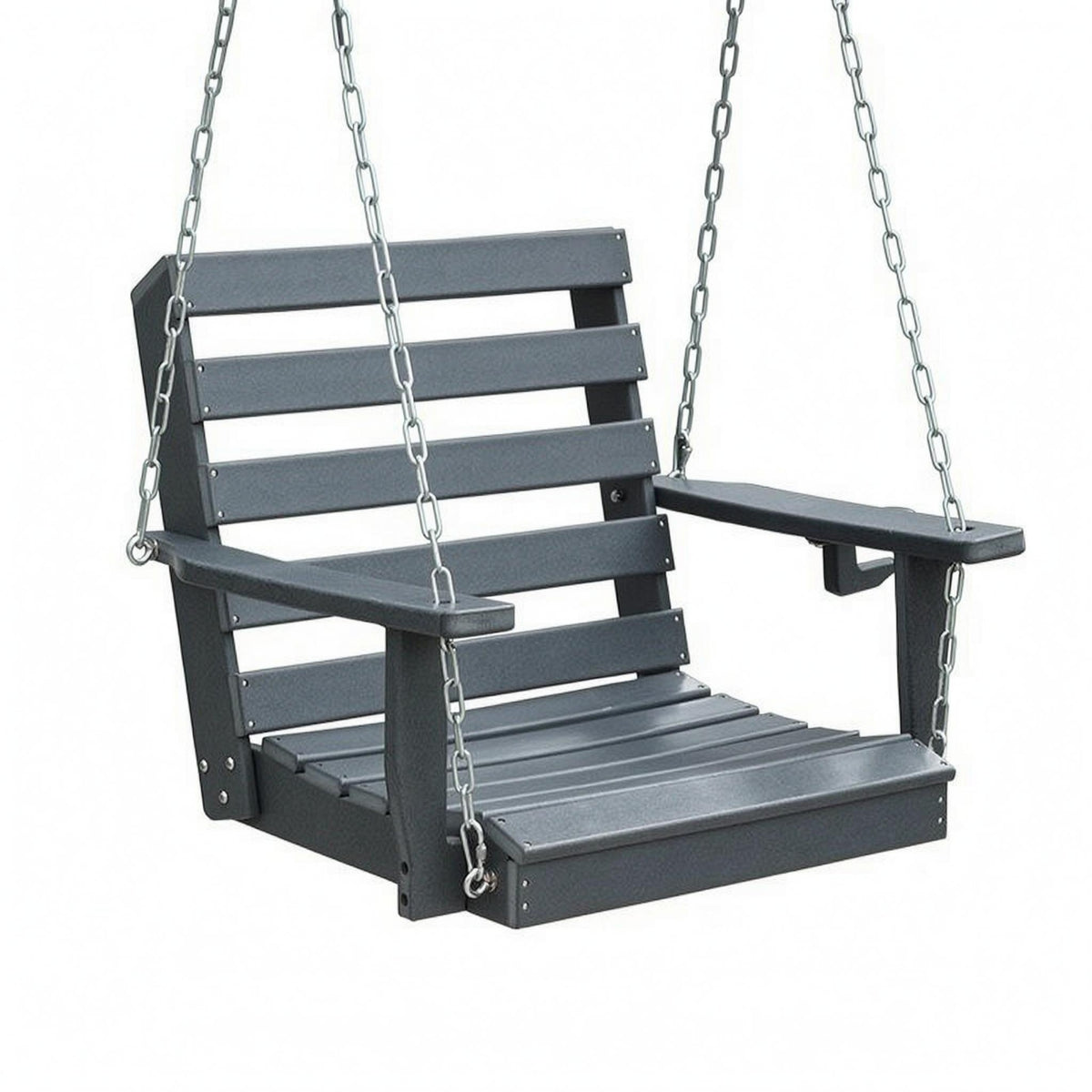 Double-Seat Swing Chair Wide Armrests Swing Chair 2 Person for Patio